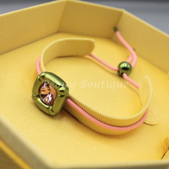 Swarovski 5613643 Dulcis bracelet jewelry green pink crystals adjustable new